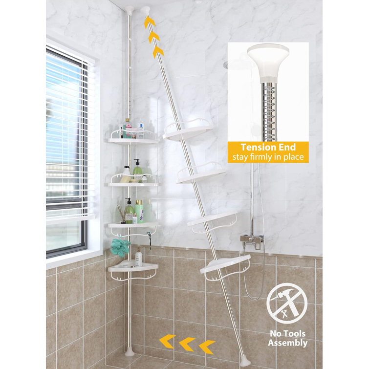 Rebrilliant Corner Shower Caddy Tension Pole Wayfair Canada